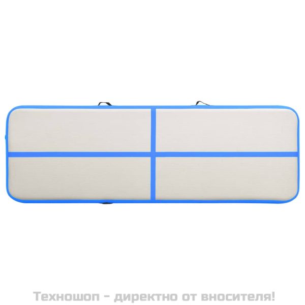Надуваем дюшек за гимнастика с помпа, 400x100x20 см, PVC, син