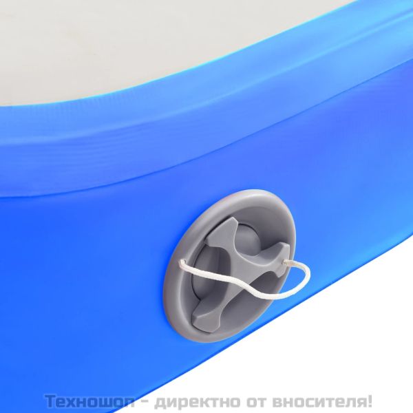 Надуваем дюшек за гимнастика с помпа, 400x100x20 см, PVC, син