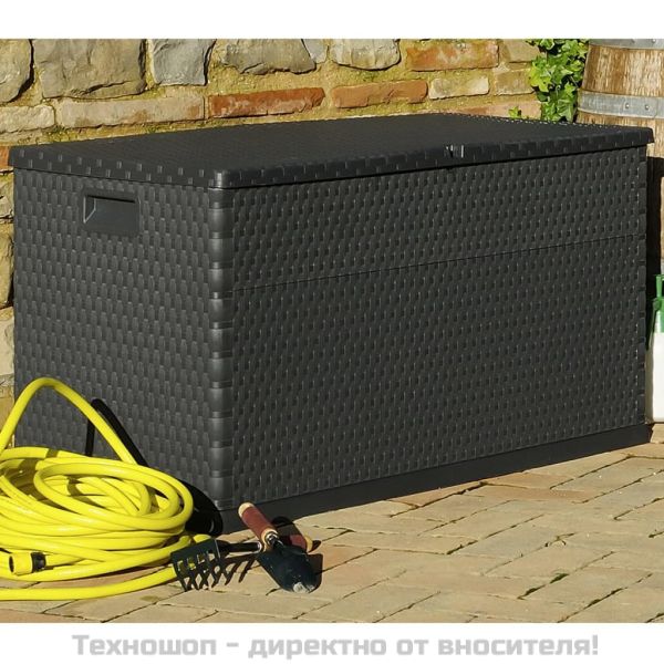 Градински сандък за съхранение антрацит 120x56x63 см PP ратан