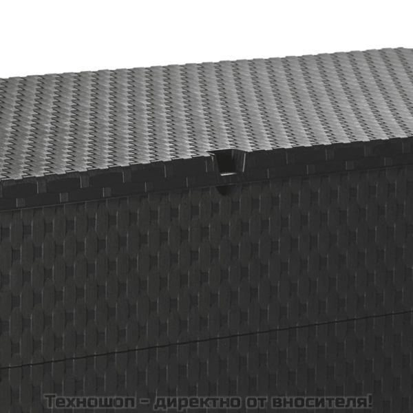 Градински сандък за съхранение антрацит 120x56x63 см PP ратан
