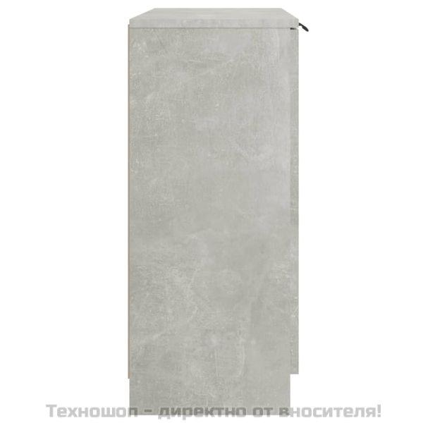 Сайдборд, бетонно сив, 60x30x70 см, инженерно дърво