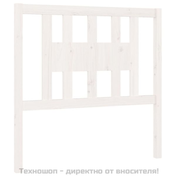 Табла за спалня, бяла, 96x4x100 см, бор масив