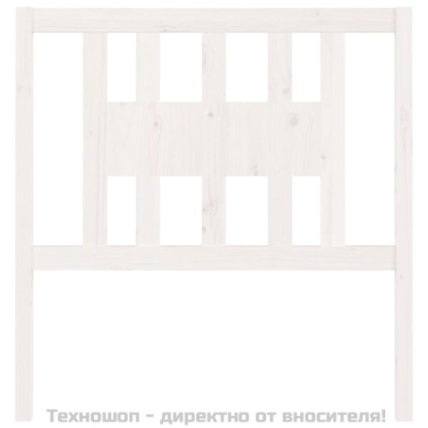 Табла за спалня, бяла, 96x4x100 см, бор масив