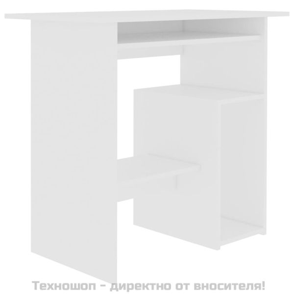 Бюро, бяло, 80x45x74 см, инженерно дърво
