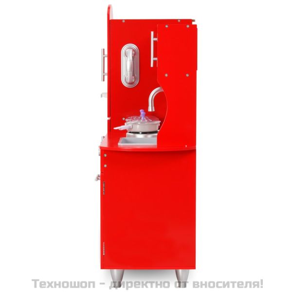 Детска кухня за игра, МДФ, 84x31x89 см, червена
