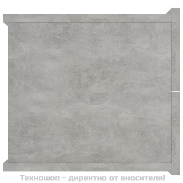 Нощно шкафче, бетонно сиво, 40x30x30 см, инженерно дърво