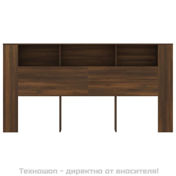 Табла за легло тип шкаф, кафяв дъб, 200x18,5x104,5 см