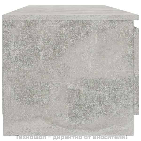 ТВ шкаф, бетонно сив, 140x40x35,5 см, инженерно дърво