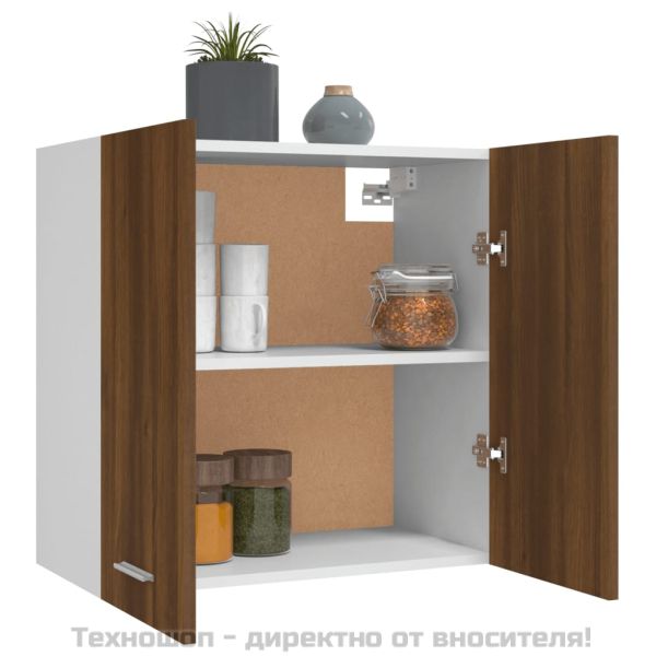 Висящ шкаф "Lyon", кафяв дъб, 60x31x60 см, инженерно дърво