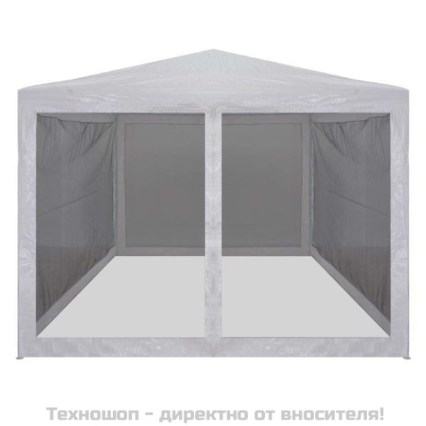Парти шатра с 4 мрежести стени, 3х3 м
