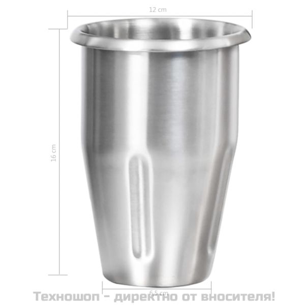Миксер за млечен шейк с две купи, неръждаема стомана, 2 л