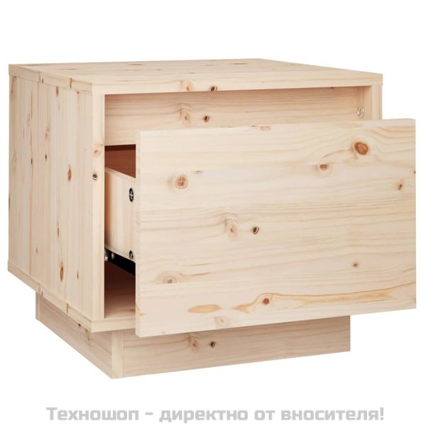 Нощни шкафчета, 2 бр, 35x34x32 см, борово дърво масив