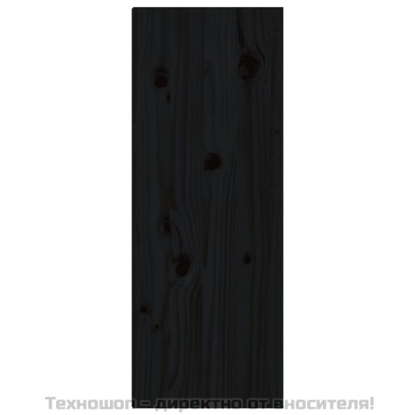 Стенни шкафове, 2 бр, черни, 30x30x80 см, бор масив