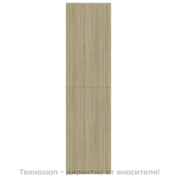 Библиотека/параван, дъб сонома, 155x24x160 см, инженерно дърво