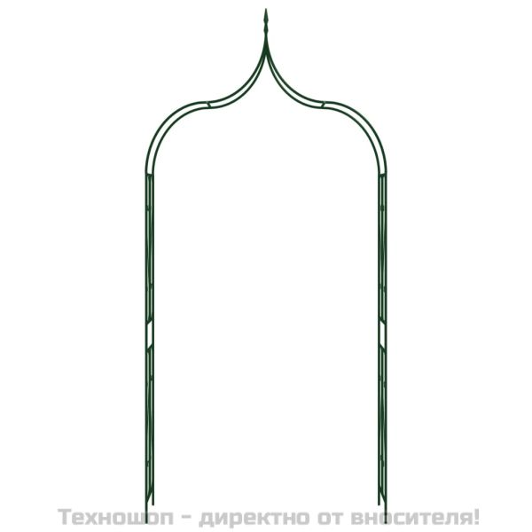 Градинска арка, тъмнозелена, 142x37x275 см, желязо