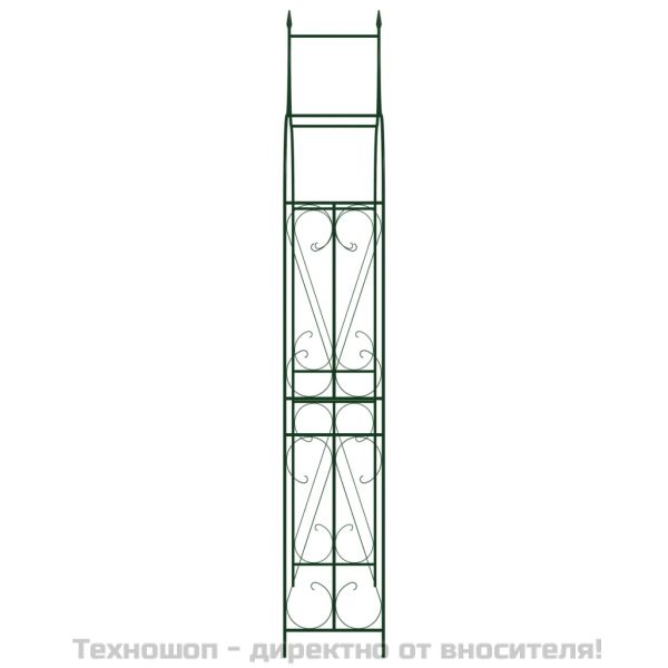Градинска арка, тъмнозелена, 142x37x275 см, желязо