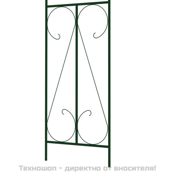 Градинска арка, тъмнозелена, 142x37x275 см, желязо