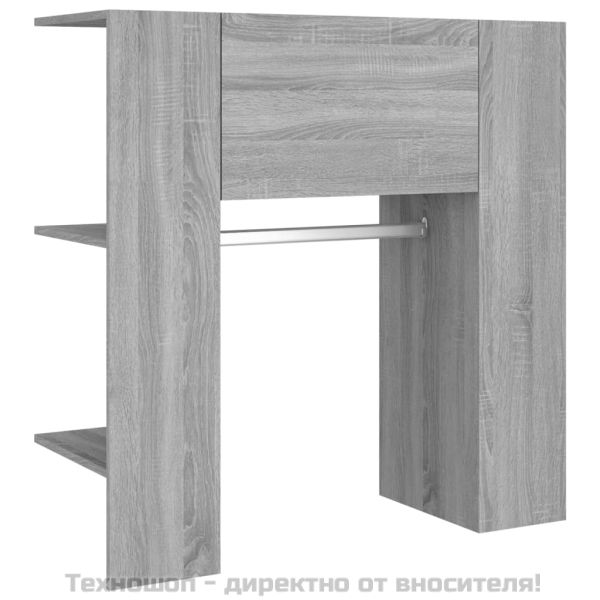 Шкаф за антре, сив сонома, 97,5x37x99 см, инженерно дърво