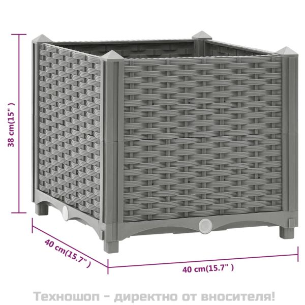 Повдигнато легло 40x40x38 см полипропилен