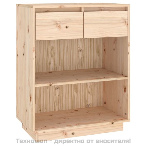 Конзолен шкаф, 60x34x75 см, бор масив