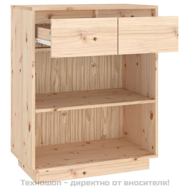 Конзолен шкаф, 60x34x75 см, бор масив