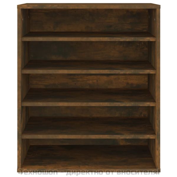 Шкаф за обувки, опушен дъб, 60x35x70 см, инженерно дърво