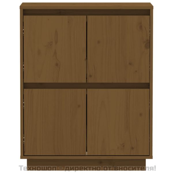 Сайдборд, меденокафяв, 60x34x75 см, бор масив