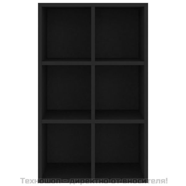 Библиотека/бюфет, черна, 66x30x98 см, инженерно дърво