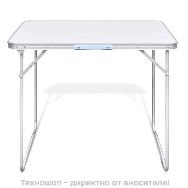 Сгъваема маса за къмпинг 80 x 60 см, алуминиева