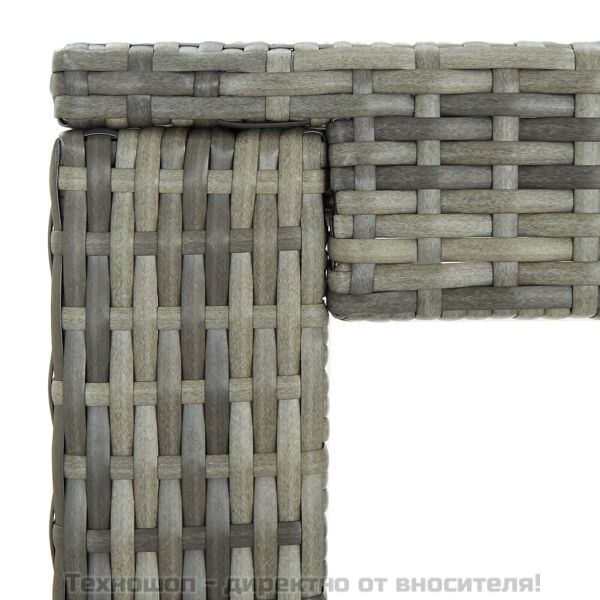 Градинска бар маса, сива, 60,5x60,5x110,5 см, полиратан