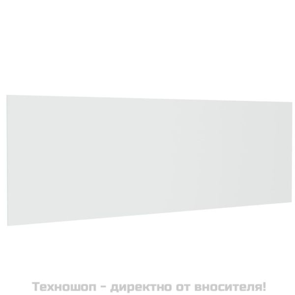 Стенна табла за легло, бяла, 240x1,5x80 см, инженерна дървесина