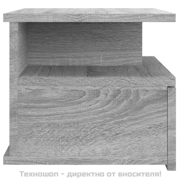 Плаващи нощни шкафчета Сив сонома 40x31x27 см инж. дърво