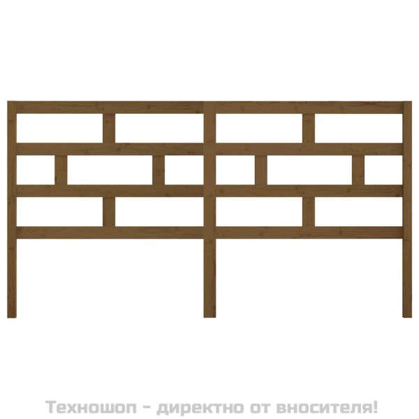 Горна табла за легло, меденокафява, 186x4x100 см, бор масив