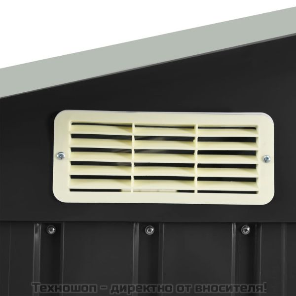 Дворна барака с рафт антрацит 205x130x183 см желязо