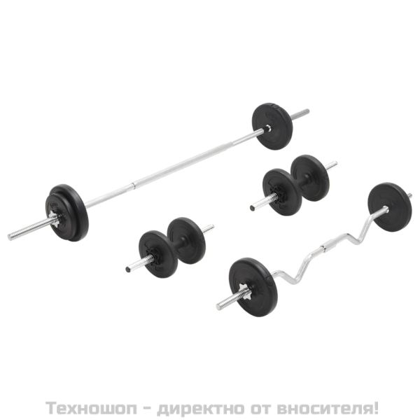 Комплект щанги и дъмбели 30 кг