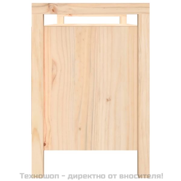 Пейка за антре, 110x40x60 см, борово дърво масив