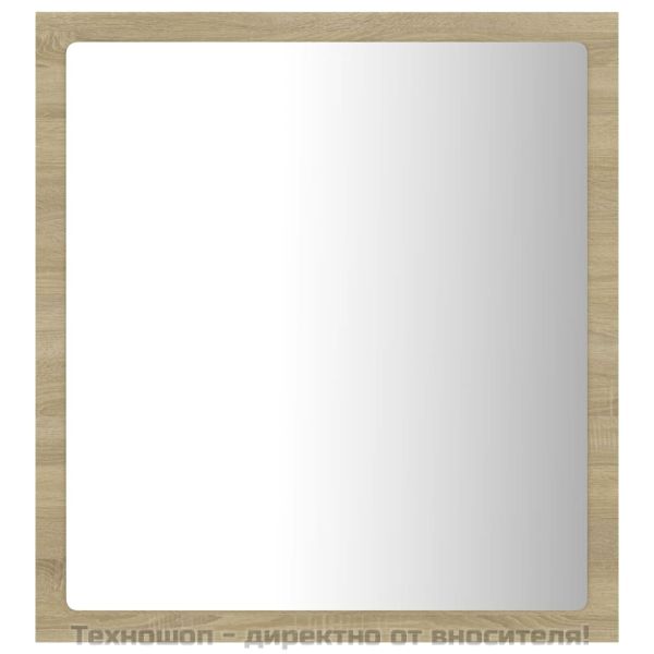 LED огледало за баня, дъб сонома, 40x8,5x37 см, акрил