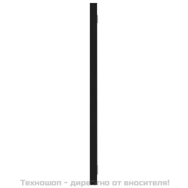 Комплект мебели за баня от 2 части, черен, инженерно дърво