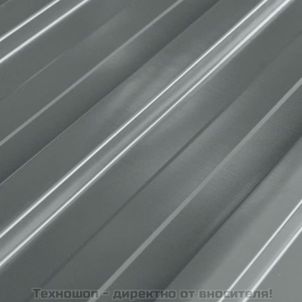 Покривни панели, 12 бр, поцинкована стомана, сиви