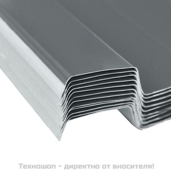 Покривни панели, 12 бр, поцинкована стомана, сиви