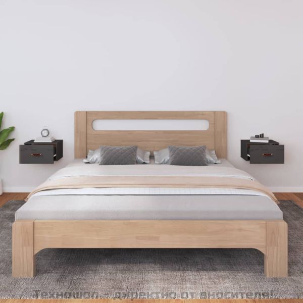 Нощни шкафчета за стенен монтаж, 2 бр, сив 40x29,5x22 см