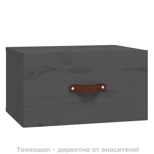 Нощни шкафчета за стенен монтаж, 2 бр, сив 40x29,5x22 см