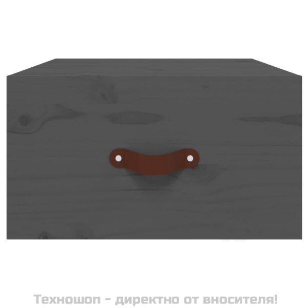 Нощни шкафчета за стенен монтаж, 2 бр, сив 40x29,5x22 см