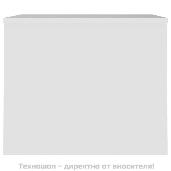 Маса за кафе, бяла, 80x50,5x41,5 см, инженерно дърво