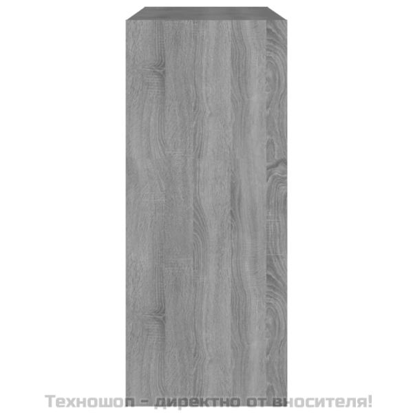 Библиотека/разделител за стая, сив сонома, 80x30x72 см