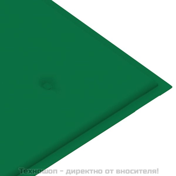 Възглавница за градинска пейка зелена 120x50x4 см оксфорд плат