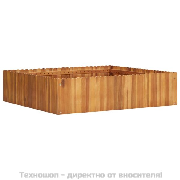 Градинска повдигната леха, 100x100x25 см, акациево дърво масив