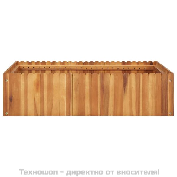 Градинска повдигната леха, 100x100x25 см, акациево дърво масив