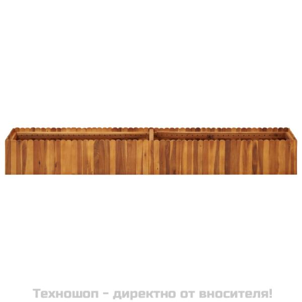 Градинска повдигната леха, 200x30х25 см, акациево дърво масив