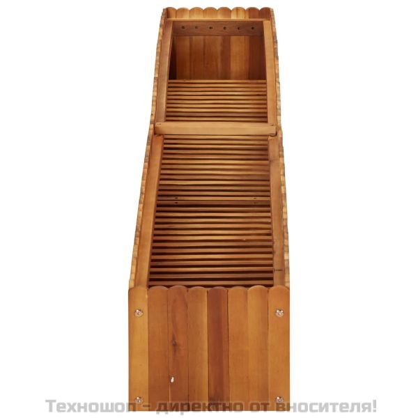 Градинска повдигната леха, 200x30х25 см, акациево дърво масив